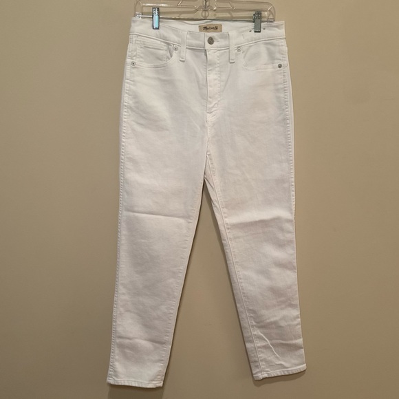 Madewell Denim - Women's White Madewell Stovepipe Straight Leg Jeans | size 29